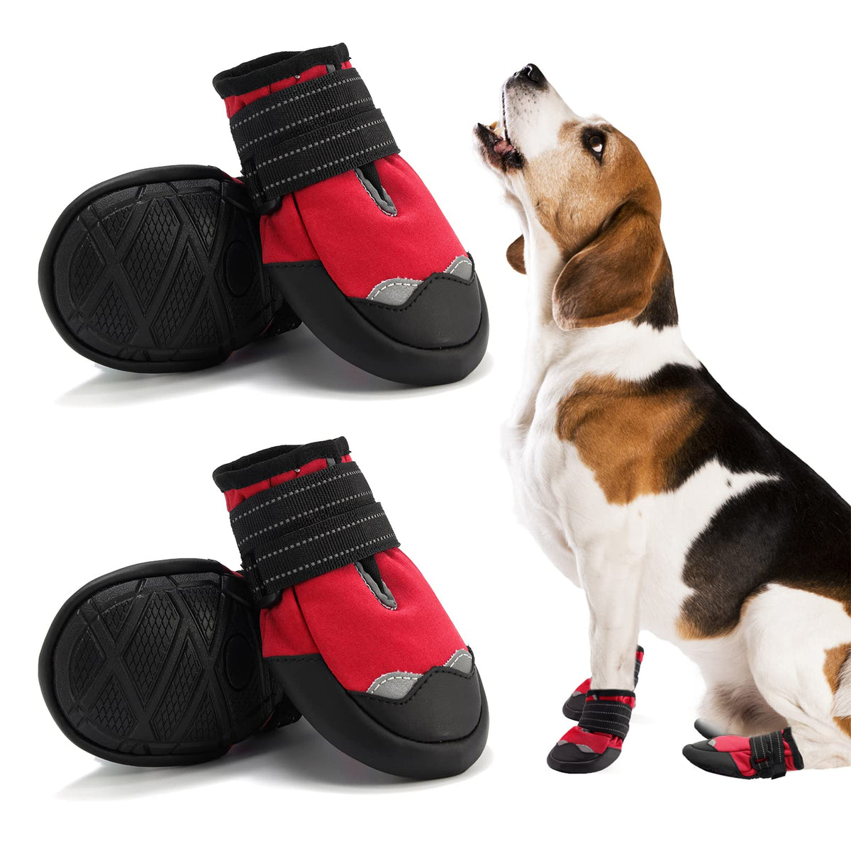 Dog Snow Boots — Waterproof & Anti-Slip (4 PCS)