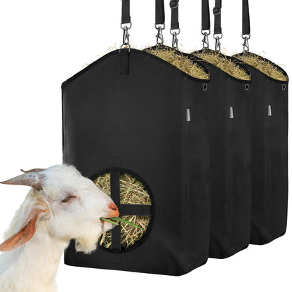 Goat Hay Feeder Bag — Slow-Feed Mesh Net (3 Pack)