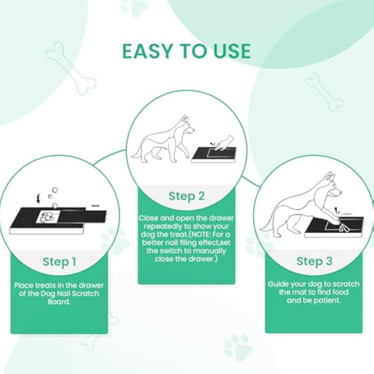 Dog Nail Grinder Board — Scratch Pad with Built-In Treat Box