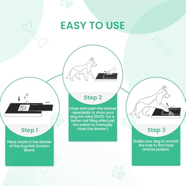 Dog Nail Grinder Board — Scratch Pad with Built-In Treat Box