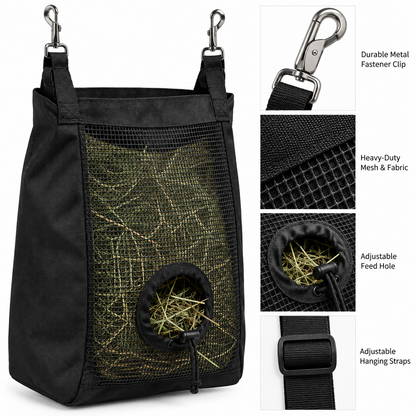 Goat Hay Feeder Bag — Slow-Feed Mesh Net (3 Pack)