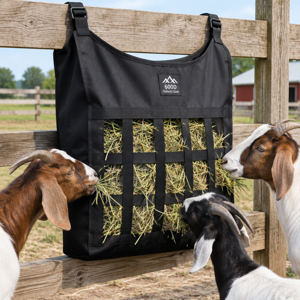 Goat Hay Feeder Bag — Slow-Feed Mesh Net (3 Pack)